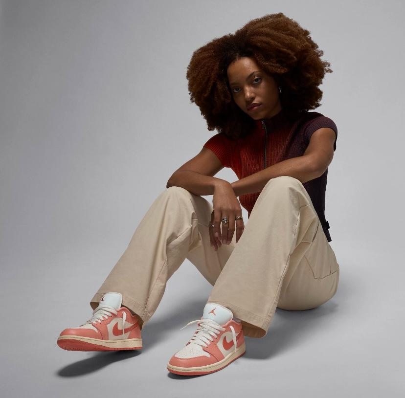 Air Jordan 1 Low White/Pink Oxford-Sail